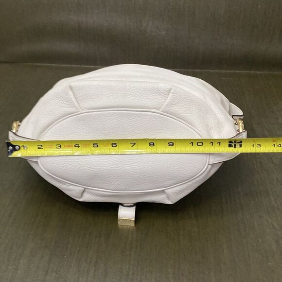 Michael Kors White Hobo Bag Pebbled Leather Gold Hardware B. Makowski Wallet 2pc - Picture 11 of 16